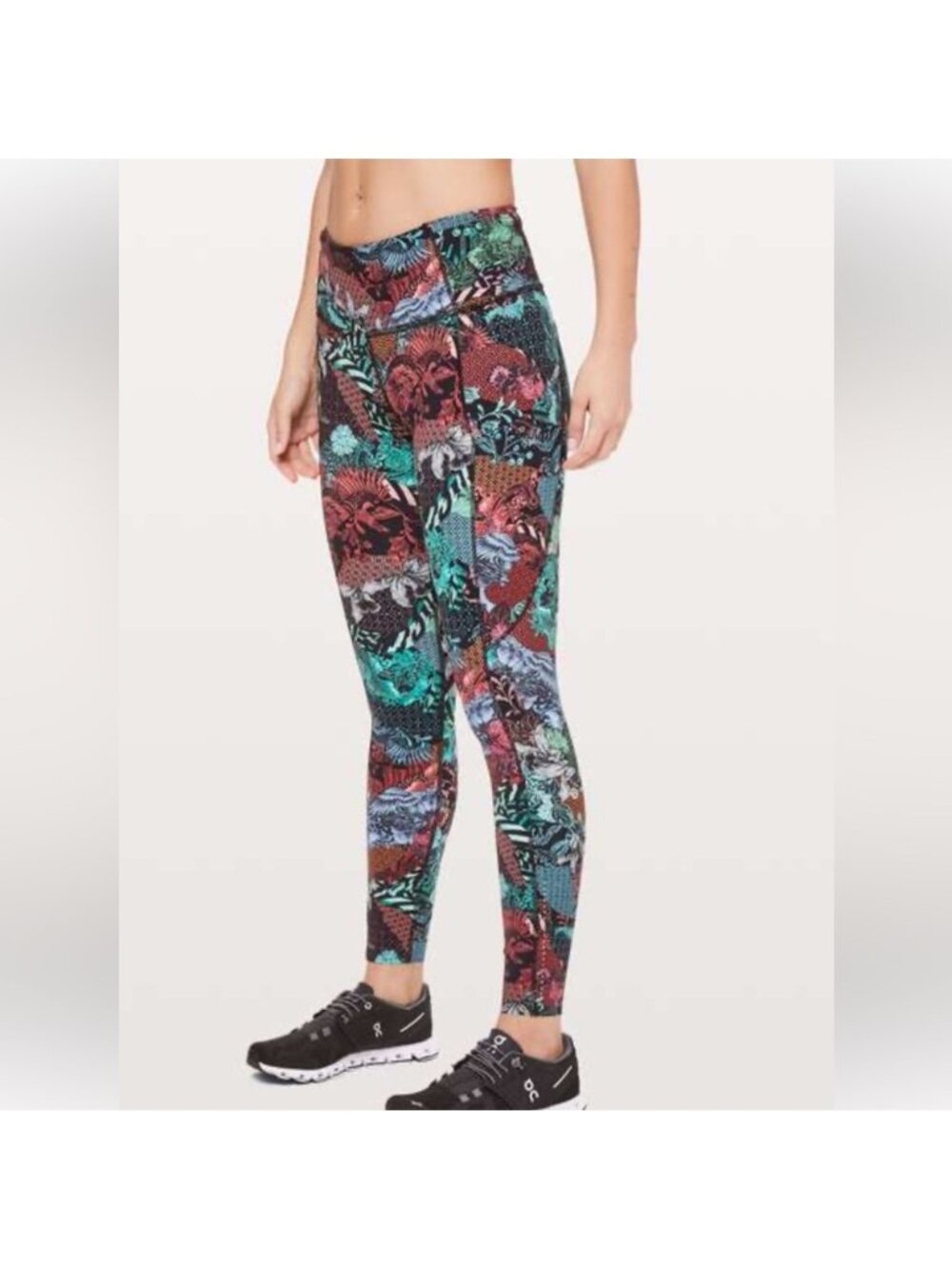 Lululemon Womens Multi Floral Zen Garden High Waisted Leggings Size 8